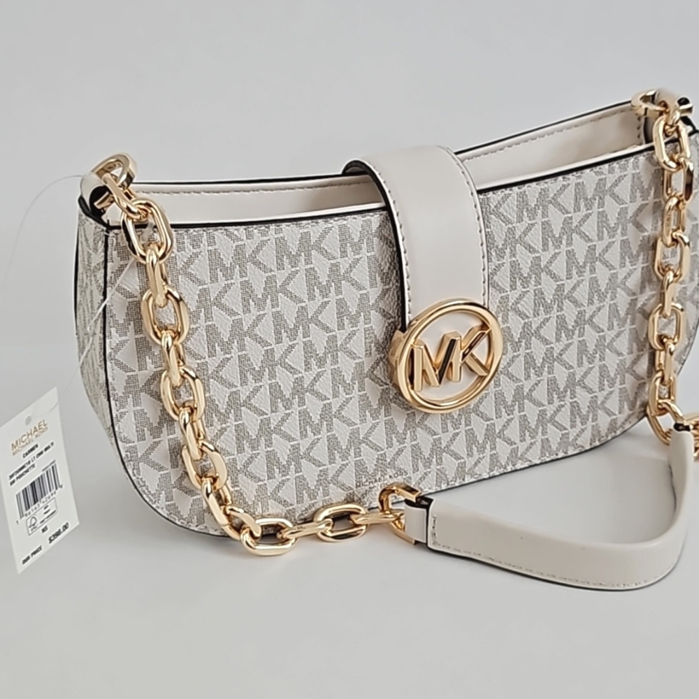 MICHAEL Michael Kors Cream 'Carmen' Pouchette Purse & Wallet